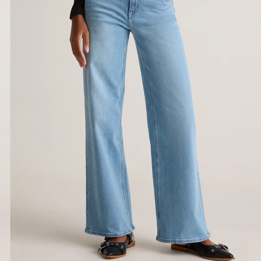 Quince Light Blue Flare Jeans